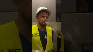 When supervisor test jet spray faucet for toilet #funny #constructionlife #constructionsite