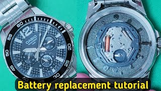 How to change the battery on CASIO  MTD-330D watch