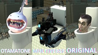 Skibidi Toilet - ORIGINAL vs ROBLOX vs OTAMATONE vs MULTIVERSE (ALL EPISODES) skibidi bop yes