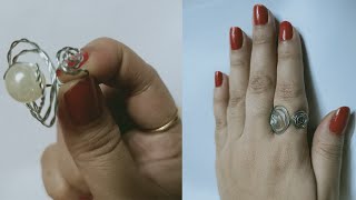 #3 DIY How to make finger rings/making adjustable wire and resin rings/simple and cute ring making