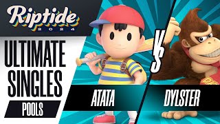 ATATA (Ness) vs Dylster (Donkey Kong) - Riptide 2024 - Ultimate Singles - R1 Pools