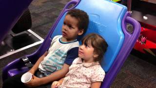 Dylan with a Chuck E. Cheese Friend Dimitri's Third Birthday