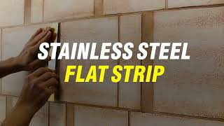 Install decorative flat strip