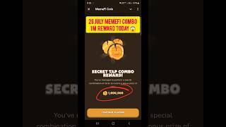 26 JULY (Level 1-13) Memefi Secret Reward Combo |Memefi 1,000,000 Coins Code Memefi Code #Memefi