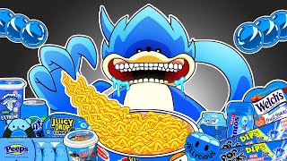 SHIN SONIC TAPES - Snacks and Beverages BLUE Food Mukbang with SONIC TAPES | ASMR