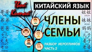 Члены семьи на китайском - Разбор иероглифов часть 2 - HSK1 & HSK2 | Видеоуроки китайского языка