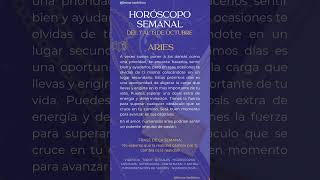 ARIES Horóscopo Semanal · Del 7 al 13 de octubre #aries #horoscopo #horoscope