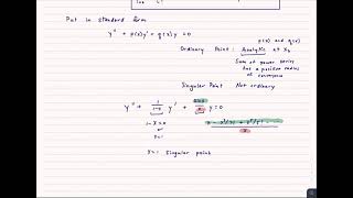 Power Series solutions for differential equations