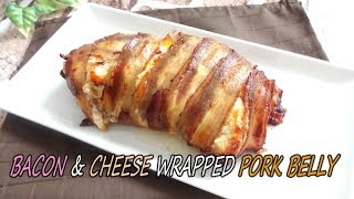 Keto / Low Carb / Bacon & Cheese Wrapped Pork Belly