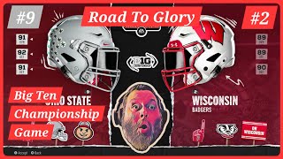 #9 Buckeyes vs #2 Badgers Big Ten Championship | College Football 25 | Xbox Series X | Merdoc