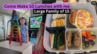 COME MAKE 10 SCHOOL LUNCHES WITH ME | Large Family of 15