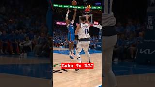 Luka Doncic lob pass to Derrick Jones Jr. emphatic slam dunk #lukadoncic #shorts