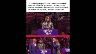 Melania Trump Speaks at Madison Square Garden Rally in New York.