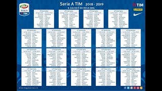 2018 19 SERIE A SCHEDULE RELEASED! LAZIO NAPOLI ON MATCHDAY 1! WHAT IS NAPOLI'S SCHEDULE LIKE?