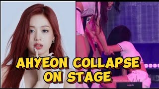 Ahyeon collapse on stage 😢