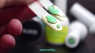 Aeropuffing Nail Art Tutorial: Marble Embossed Nail Art