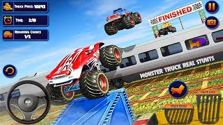 US Monster Truck Driving 3D - Impossible Car Mega Stunts Ramp Simulator - Best Android Gameplay