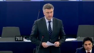 Andrej Plenković - Komunikacija o provedbi Europskog migracijskog programa - 8 3 2016