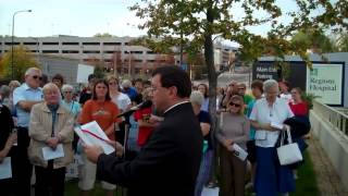 Bishop Piche' reads Scripture at 40 Days for Life Twin Cities