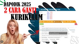 2 CARA MENGGANTI KURIKULUM DI DAPODIK 2025 UNTUK PEMULA