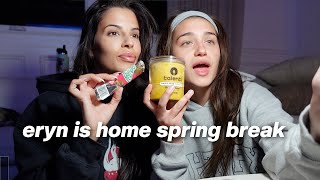 eryn is home for spring break | organizing my new beauty desk vlog