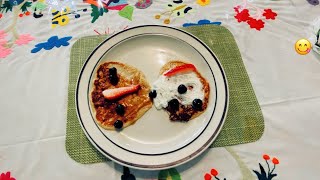 Haciendo pancakes caseros