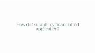 How to apply for Financial Aid