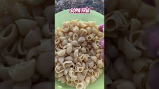 Hoy preparamos una deliciosa #sopa fría !!!! 🍝🍝 #pasta #mexicanfood #food #soup #easyfood #recipe