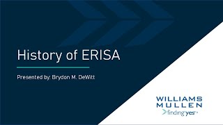 2024 Benefits Forum: History of ERISA