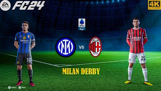 FC 24 - Inter Vs Milan - Ft. Morata,Taremi | Milan Derby | Serie A 24/25 Full Match | 4K HDR