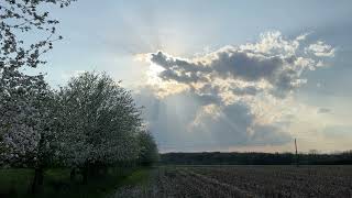 Crepuscular Rays Beautiful Clouds By The North Pasture