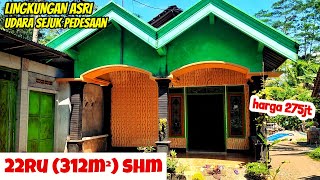 Rumah di lingkungan asri pedesaan‼️Luas 22ru (312m²) SHM di Blitar