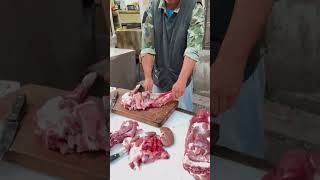 Amazing cutting the pork meat at marketplace #cactusfoodies #shorts #pork