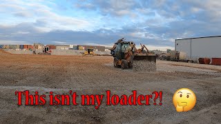 Moving And Spread Rock With A Backhoe