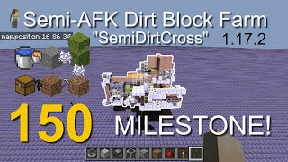 How to build a Semi-AFK Dirt Block Farm (1.17.2) - Minecraft Bedrock Tutorials(150)