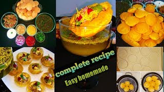 Homemade Pani Puri recipe || gol gappa || Puchka || easy Gupchup recipe at home