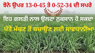 ਝੋਨੇ ਤੇ NPK ਦੀ ਸਪਰੇ । rice crop information