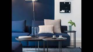 stunning navy blue living room decoration interior design