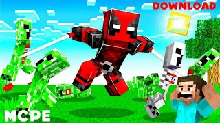 Minecraft pe DeadPool Mod ! Minecraft pe DeadPool ! MCPE DeadPool Mod 🔥