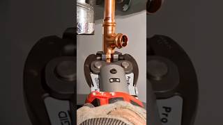 Piping up a new water heater on copper 💦 #plumbing #plumber #shortsvideo