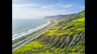 جمال البحروهو يعانق الشجر في كاليفورنيا على اغاني فيروز الصباح Santa Barbra - Pacific Ocean