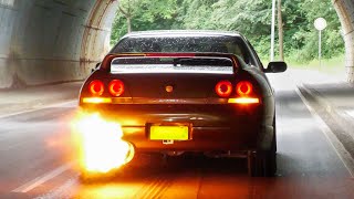 500HP Nissan Skyline R33 RB25DET! EPIC BURNOUTS, ANTI LAG, PURE SOUND..