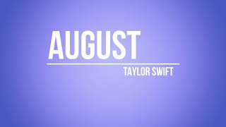 Lyrics_August Taylor Swift