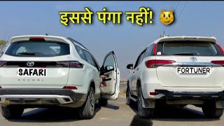 Drag Race : TATA SAFARI 2021 vs TOYOTA FORTUNER