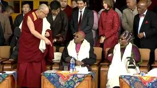 Dalai Lama celebrates Archbishop Tutu's 80th Birthday in India.