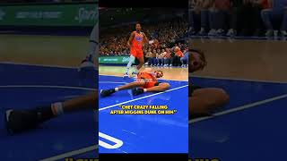 Chet crazy fall after wiggins dunk on him #nba #nbaplayers #chetholmgren