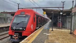 CPTM. Série 8500 (8512) partindo da estação Ribeirão Pires