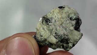 Topaz on Zinnwaldite - Al₂(SiO₄)(F,OH)₂ on KLi₂Al(Si₄O₁₀)(F,OH)₂