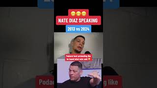 Nate Diaz Speaking In 2013 vs 2024 🤯 #shorts #natediaz