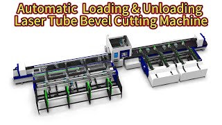 Как это работает? Автоматический станок для резки фасок труб с 3 патронами с волоконным лазером